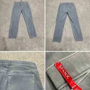 Spanx womens skinny crop jeans sz medium gray stretch denim